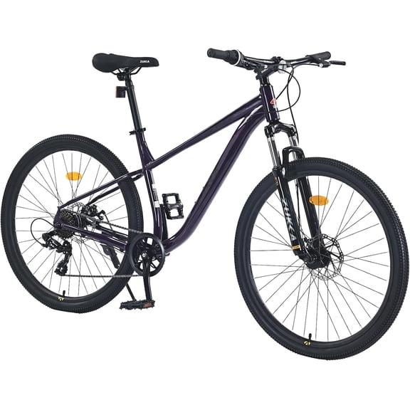 Ambifirner 27.5 Inch Mountain Bike, Mens Womens MTB with 8 Speeds, High-Tensile Steel Frame, Disc Brake, Hardtail Bicycle for Adults