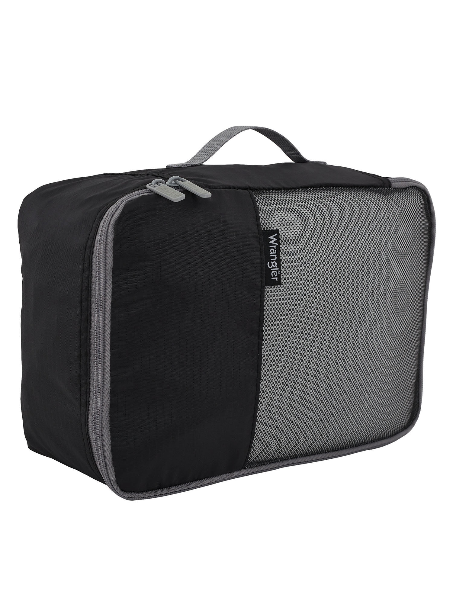 Wrangler 4-Piece 8-Wheel Expandable Hard Side Trunk-Style Luggage Set - Black