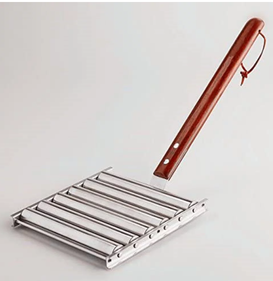 BBQ Hot Dog Roller with Wooden Handle, Hot Dog Holders for Grilling