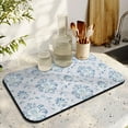 thumbnail image 3 of Washable Rubber Colorful Floral Dish Drying Mats for Kitchen Counter Home Large Coffee Bar Pad Accessories and Decor for Utensils Stemware 19.5''x12'', 3 of 7