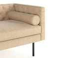 thumbnail image 5 of Pemberly Row Velvet Mid-Century Contemporary Velvet Sofa in Sand, 5 of 6