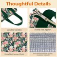 thumbnail image 4 of Pioneer Flower Floral Print Pattern Insulated Lunch Bag for Women & Adults,Large Portable Soft Cooler Lunch Bag,Thermal Food Storage Tote with Pearl Cotton,8.66L,8.75x5.75x9.5 Inch, 4 of 6