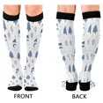 thumbnail image 4 of FORMRS Womens Knee High Socks Casual Long Thick Travel Daily Wear, 1 Pair, Cartoon Snowmen, 4 of 6