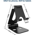 thumbnail image 3 of Mobiltelefonhållare, Vikbar Mobiltelefonstativ, Aluminium Telefonstativ för Skrivbord, Justerbar, Kompatibel med iPhone, 3 of 5