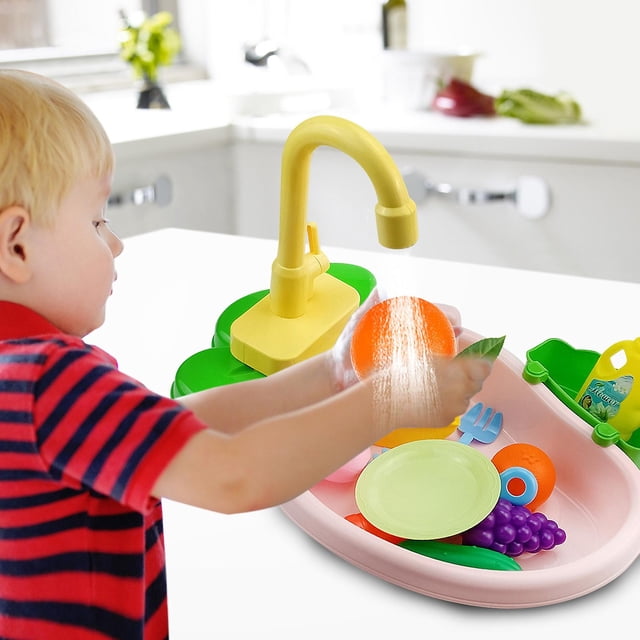 Juguete de fregadero de cocina HUOGUO con agua corriente para niños con caja de regalo