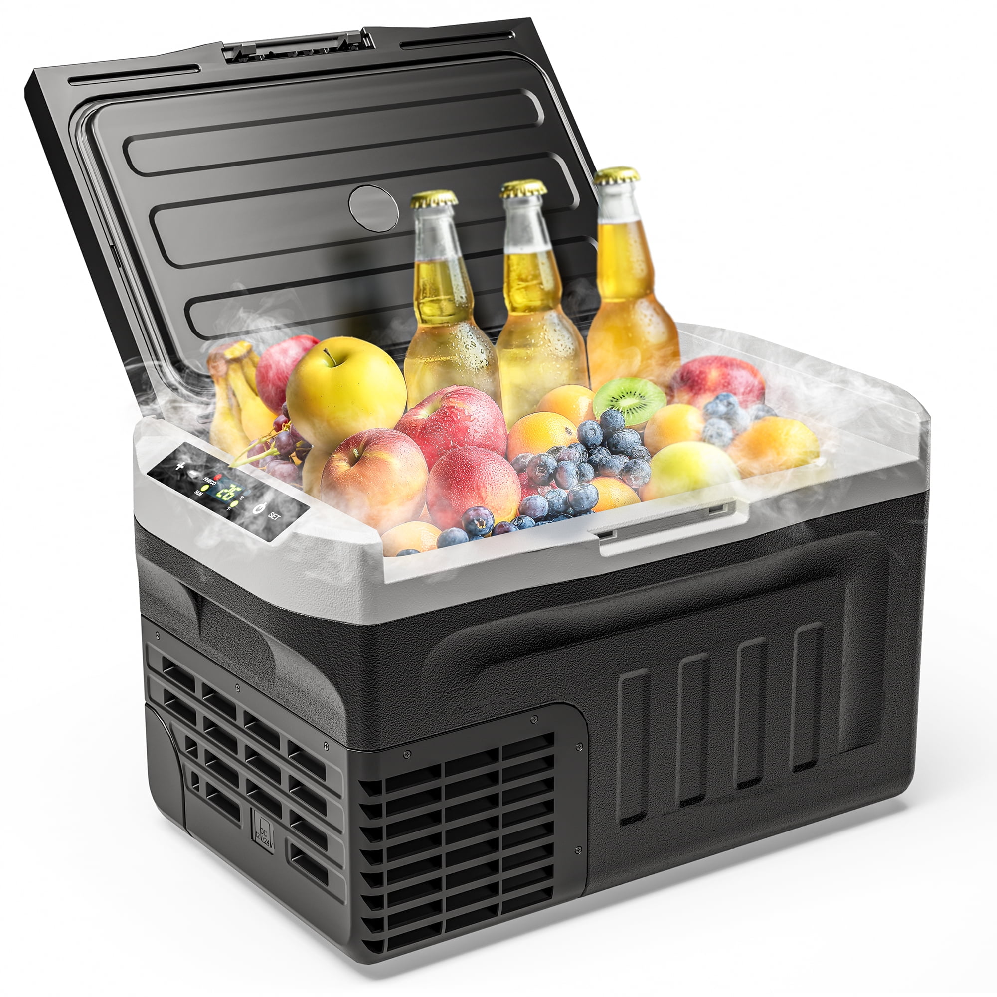 Simzlife 12 Volt Car Refrigerator 22 Quart Portable Fridge Freezer Compressor Cooler 12/24V DC 110~240 Volt AC for Truck Van RV Camper SUV Travel Camping Road Trips
