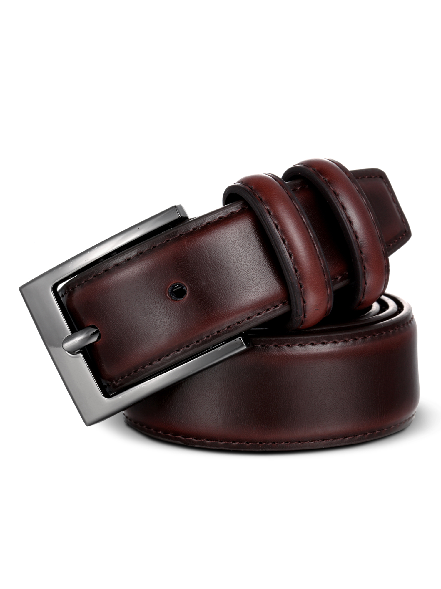 Marino’s Men Genuine Leather Dress Belt with Single Prong Buckle - Pack of 2 - image 3 of 6