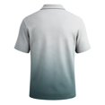 thumbnail image 5 of KLHDSF Men's Polo Shirts Short Sleeve Gradient Color Gym Workout Golf T-Shirt Casual Fashion V Neck Button Down Tops 2026 Light Gray XXL, 5 of 7