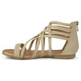 thumbnail image 5 of Journee Womens Hanni Gladiator Flat Sandals, Widths Available, 5 of 10