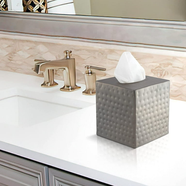 Hammered Square Toilet Paper Holder