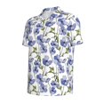 thumbnail image 4 of Wukai Blue Flax Flowers Men’s Polo Shirts,Quick-Dry Athletic Shirt,Classic Fit Shirts-4X-Large, 4 of 8