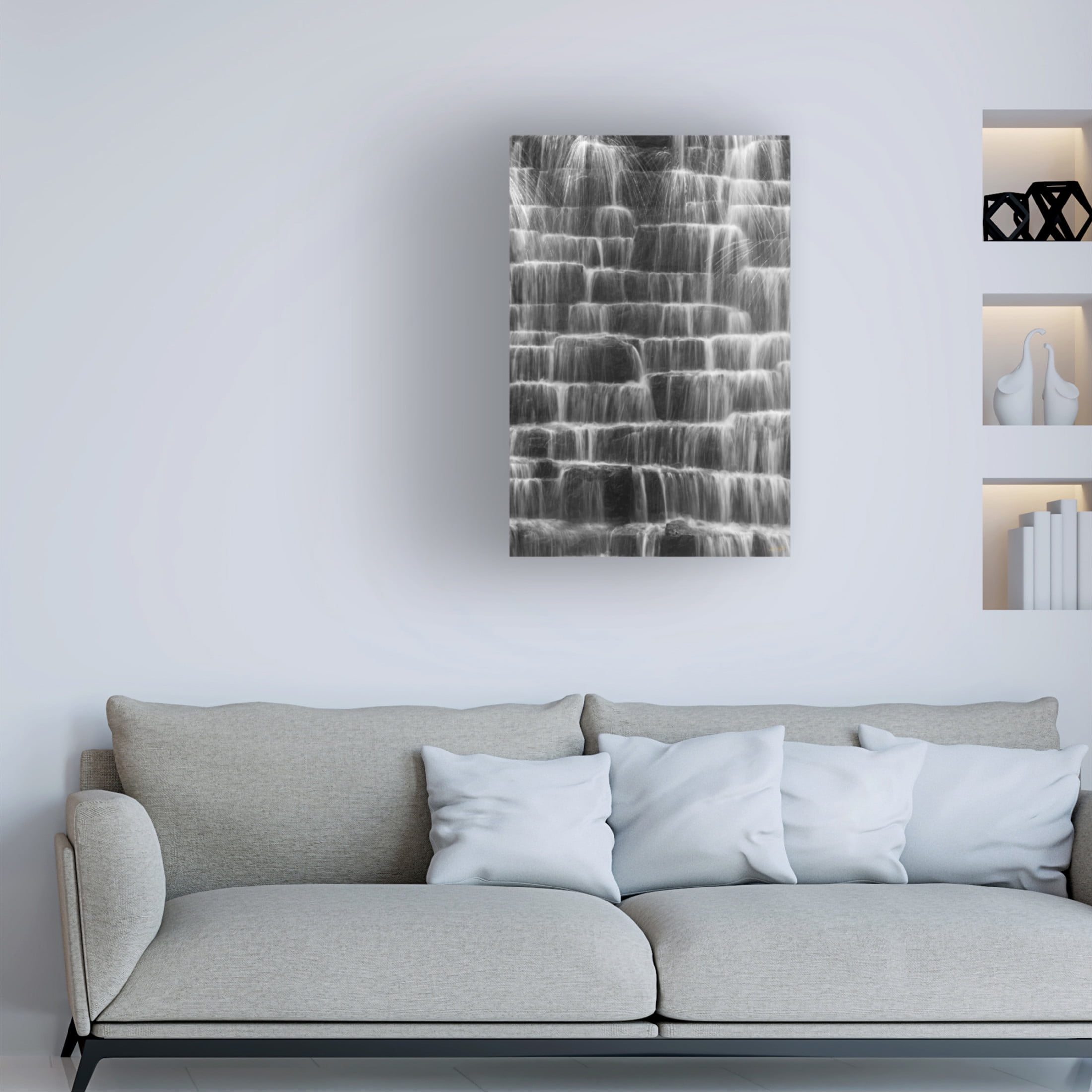 Canvas Wall Art - Life BeautifuLEE 'Water Steps 2' Wall Art for Living Room, Bedroom, or Office Décor by Trademark Fine Art - 30 x 47 Inches