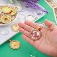 thumbnail image 4 of 20 Pieces Rhinestone Bezel Pendant Trays Cabochon Pendant Setting with 20 Pieces Transparent Glass Cabochons Clear Round Cabochons Tiles for Jewelry Craft Making, 4 of 7