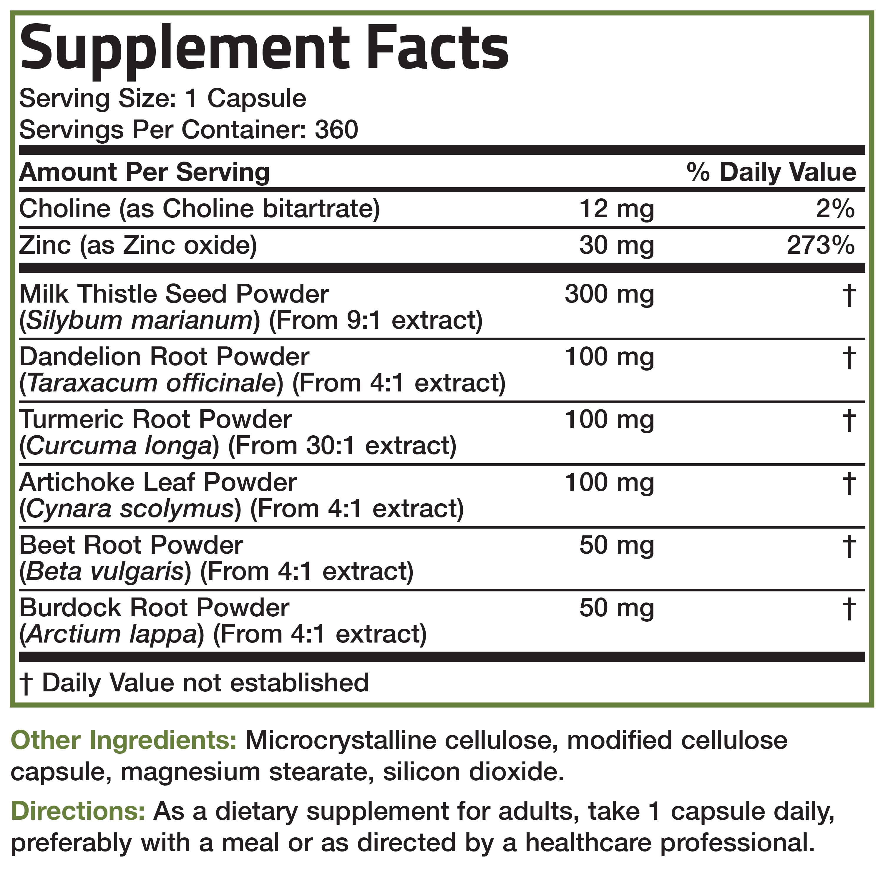 Bronson Liver Detox Advanced Detox & Cleansing Formula Supports Health Liver Function with Milk Thistle, Dandelion Root, Turmeric, Artichoke Leaf & More, Non-GMO, 360 Vegetarian Capsules