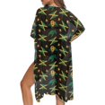 thumbnail image 5 of HELLHERO High Quality Fabrics Bathing Suit Cover Up for Beach Hand Feel and Drape Lightweight Jamaica Flag Pattern, 5 of 6