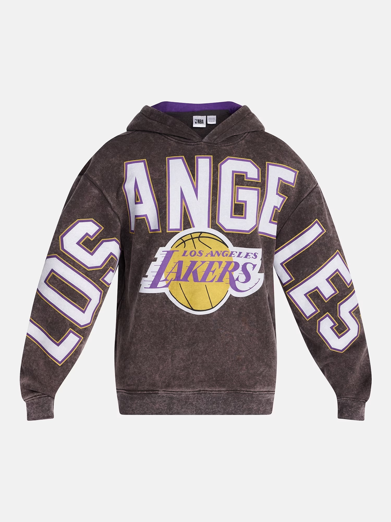 NBA Los Angeles Lakers Men's & Men's Big and Tall Oversized Pullover Hoodie, Sizes XS-4XLT