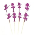 thumbnail image 3 of Worgeous Purple Ballet Girl Cupcake Toppers for Birthday Cake Decoration Bridal Shower Party Supplies Paper 8PCS, 3 of 8