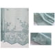 thumbnail image 3 of Xiao Hua Cortina de encaje con bordado floral, translúcida, ideal para decorar dormitorios y cocinas, azul, 1 pieza, 135 x 61 cm, 3 of 5
