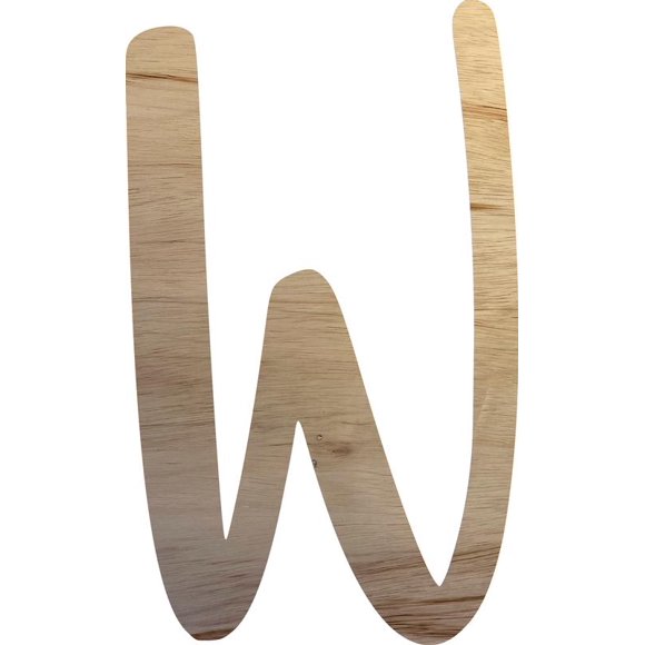 Blank Wooden Craft Letter W, Unfinished 10'' Tall Wood Alphabet Letter, Wall Hanging Hometown