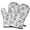 Gray Soccer Balls, variant on Cute Oven Mitts,Green and Brown Football Stitch Pattern Oven Mitt 2-Pack Set,Kitchen Gloves for Oven,Heat Resistant Oven Mitts 7.7"x12"