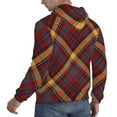 thumbnail image 6 of Cauagu Buffalo Check Plaid for Men's Pullover Hooded Sweatshirt Athletic Casual Hoodie Aautumn Hoodie Sweatshirt for Men Pullover Casual Hooded Sweatshirt-X-Large, 6 of 7