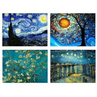 NIHO-JIUMA Diamond Painting Kits for Adult, Van Gogh's Starry Night 5D Diamond Paintings Full Drill DIY Craft for Home Decor Gift (11.8x15.7 Inches)