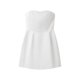 thumbnail image 3 of HH TRAF Vestido corto femenino de verano sin espalda, nuevo, liso, con lazo en la espalda, cremallera, sin mangas, diseño sin tirantes, vestido de noche para mujer, 3 of 5