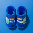 thumbnail image 2 of Generic Boy Christmas Slippers Dinosaur Slippers For Girls Boys Slippers Kids Comfy House Slippers Bedroom Slippers Winter Warm Indoor Home Shoes Clearance Shoes(9.5-10 Years,Blue), 2 of 8