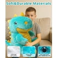 thumbnail image 3 of Peluche con forma de dinosaurio Fullair, tamaño grande, 1,68 kg, pesado, azul, 3 of 7