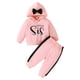 thumbnail image 1 of Gibobby Conjunto de pantalón para bebé Conjunto a juego de para niño pequeño, sudaderas con capucha de manga larga, conjunto de camisetas y pantalones(Rosa, 18-24 Meses), 1 of 5
