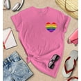 thumbnail image 3 of S4E Women's Gay Rainbow Heart LGBTQ Pride T-Shirt Small Azalea Pink, 3 of 4