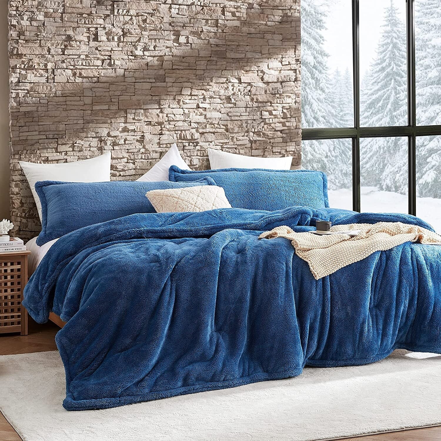 Byourbed Coma Inducer Oversized Comforter The Original Plush Blue Jeans King Adult