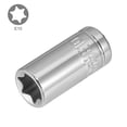 thumbnail image 2 of Unique Bargains 2Pcs 1/4-inch Drive E10 External Torx Shallow Socket, Cr-V Steel, 2 of 4