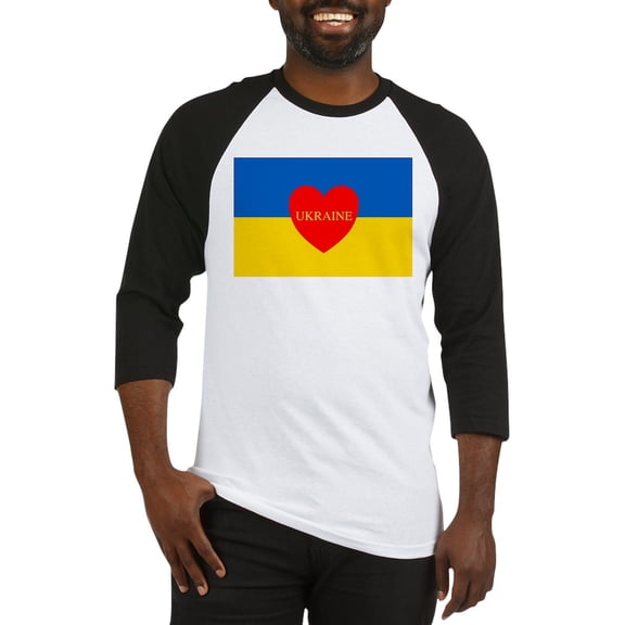 CafePress - National Flag Of ??????? / Ukraine Baseball Jersey - Cotton Baseball Jersey, 3/4 Raglan Sleeve Shirt