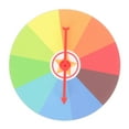 thumbnail image 1 of KAKOWELY Prize Wheel for Playing in Plastic Multi Color 12.5x12.5 Inches Lightweight Portable Practical Tool,7.48"X7.48"X0.39", 1 of 5