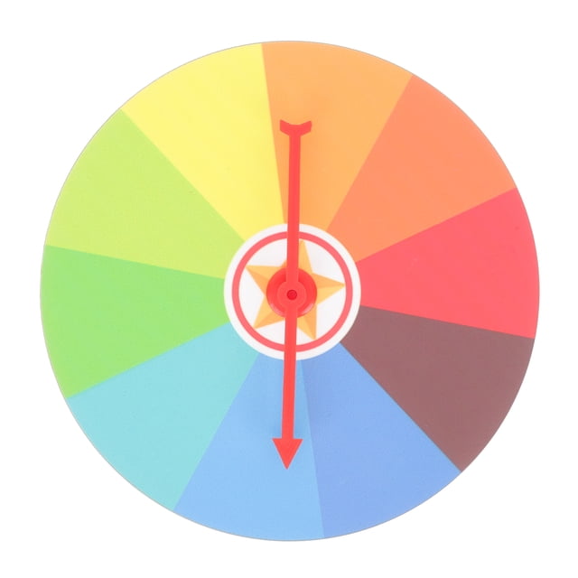 KAKOWELY Prize Wheel for Playing in Plastic Multi Color 12.5x12.5 Inches Lightweight Portable Practical Tool,7.48"X7.48"X0.39"