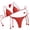 Red |#30, variant on Crochet Bikini Sets for Women Cheeky Two Piece Bathing Suits Striped Brazilian High Cut Knit Swimsuit Tie for Vacation (Red,S)
