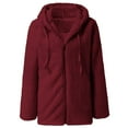 thumbnail image 3 of SDNall Fashion Womens Warm Faux Coat Jacket Winter Zipper Solid Long Sleeve Outerwear, 3 of 9