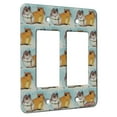 thumbnail image 1 of KuzmarK™ 2 Gang Rocker Wall Plate - Siamese and Tabby Pirate Kitties with Pirate Bling Cat Modern Art by Denise Every, 1 of 1