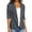 Dark Gray, variant on Luxalzxs Linen Blazer Women Summer Lightweight Ruched 3/4 Sleeve Single Button Business Work Office Suit Jackets Dressy Casual Work Blazers Cardigan