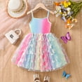 thumbnail image 6 of Tween Girls Dresses Sleeveless Sundress Butterfly Carnival Outfit Holiday Easter Birthday Party Princess Sundress 2025 Trendy Fashion Cothes #Pink 7-8 Years, 6 of 6