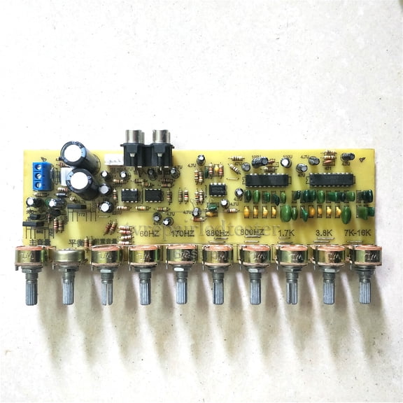 HIFI Amplifier Preamplifier Volume Tone EQ tuning board Equalization Board Audio Equalizer Board LA3607 NE5532 EQ Preamplifier With Treble Bass Midrange