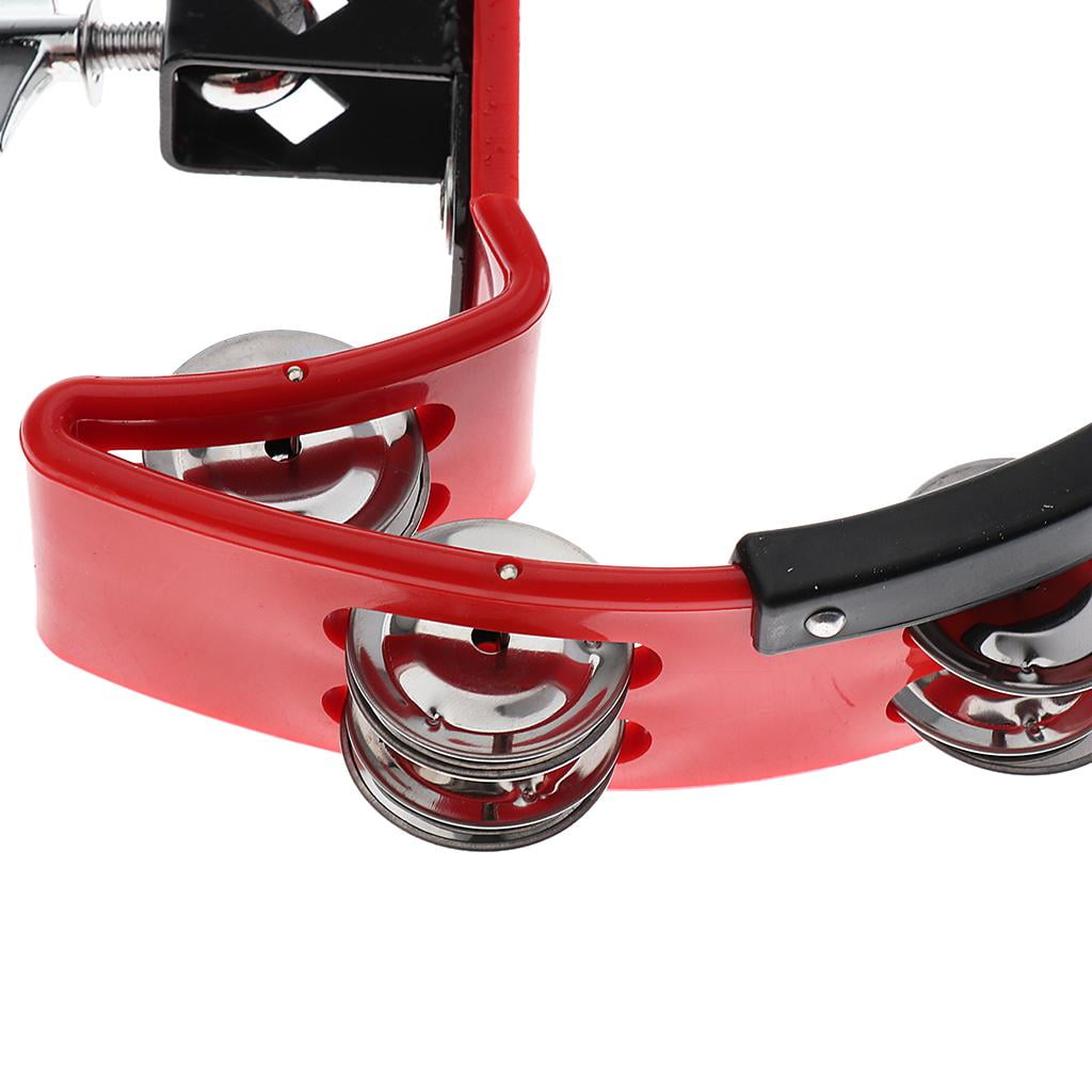 Dualoai Professional percussion cowbell holder cowbell holder + hand tambourine crescent
