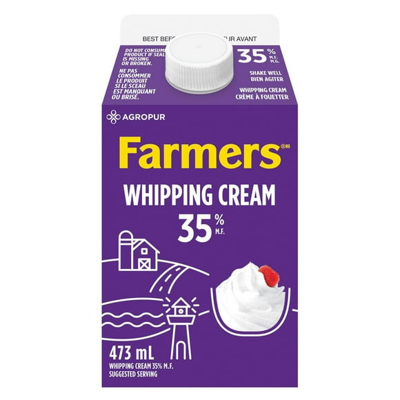 Crème à fouetter Farmers par Natrel 35 % 473 mL