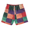 thumbnail image 7 of FORMRS Boys Swim Trunks Quick Dry Mesh Liner Boardshorts Sizes XS-XL, Red and Purple Plaid Pattern, 7 of 7