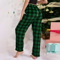 thumbnail image 4 of Dakiuu Family Matching Buffalo Plaid Fleece Pajama Pants Soft Cozy Loungewear Bottoms for Women Men Kids Toddler Elastic Waist Wide Leg Sleep Pants Holiday Casual Home Wear, 4 of 8