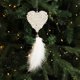 thumbnail image 1 of Adorno de copo de nieve blanco de plástico para árbol de Navidad | Decoración colgante navideña para árbol de interior o chimenea | Adorno ligero con purpurina para el hogar festivo, 1 of 6