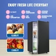 thumbnail image 3 of WANAI 3.2 Cu.ft Mini Refrigerator with 5 Temp Control Small Fridge Compact Size for Any Room Black, 3 of 9