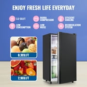 WANAI 3.2 Cu.ft Mini Refrigerator with 5 Temp Control Small Fridge Compact Size for Any Room Black