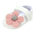 thumbnail image 6 of Baby Girls Mary Jane Flats with Flower Floral Princess Wedding Dress Shoes Soft Newborn Infant Crib First Walkers Prewalker, 6 of 6